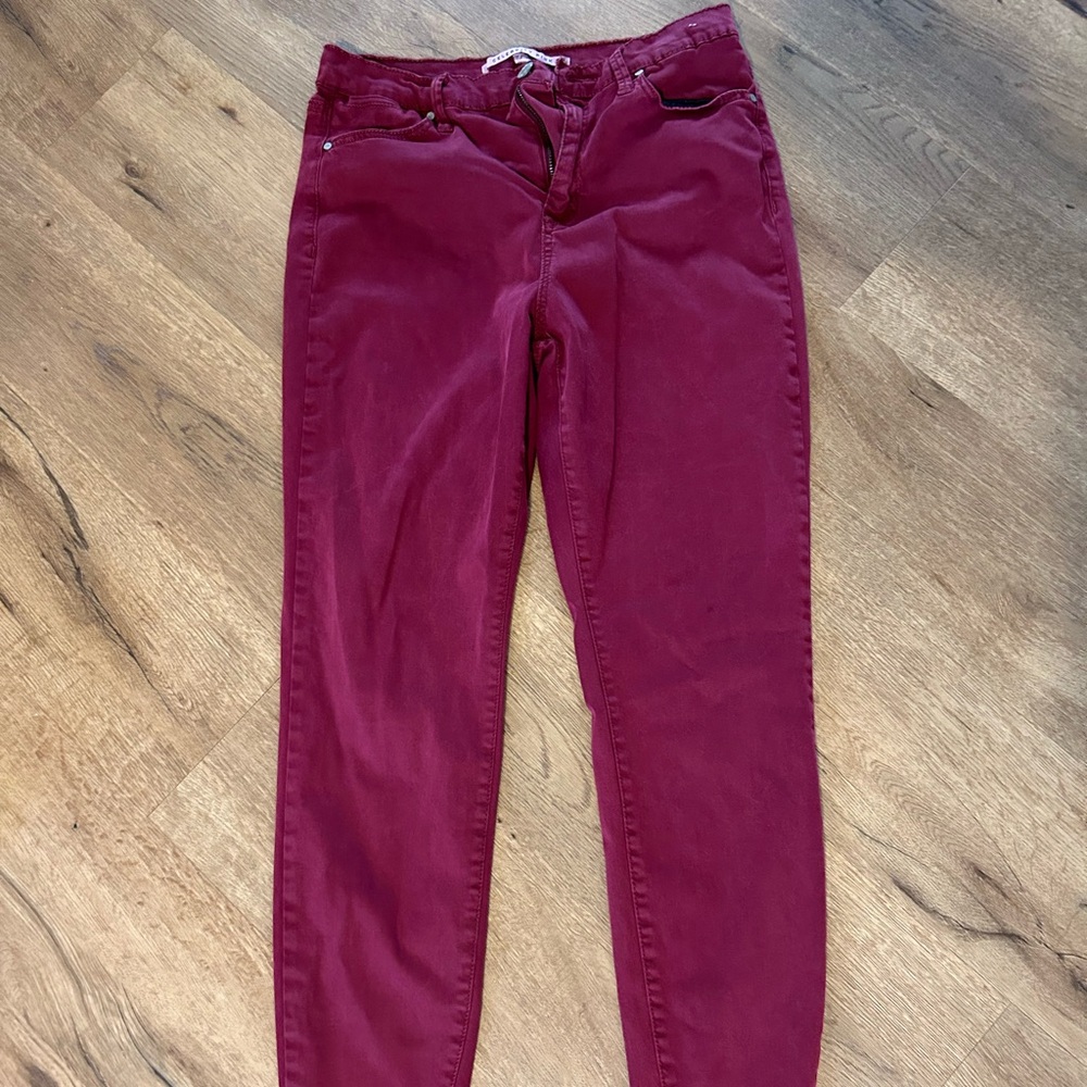 Celebrity Pink Burgundy High Rise Ankle skinny women’s jeans size 9/29.